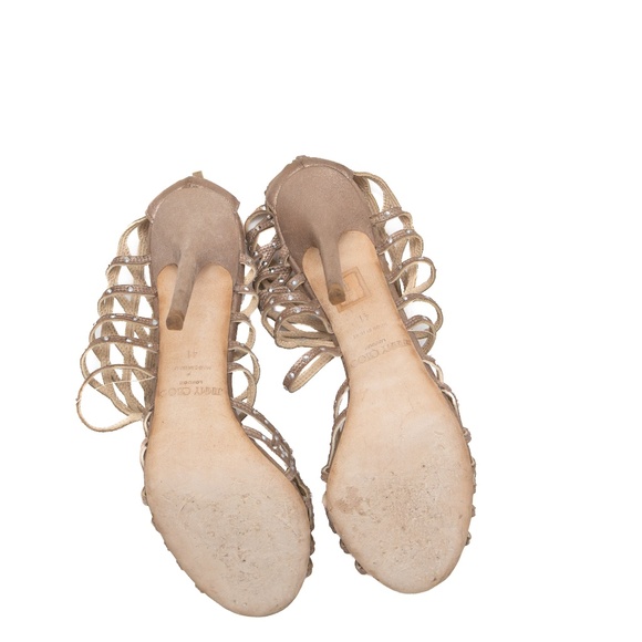 ✨ Jimmy Choo Embellished Cage Sandals – Size 41 – Made in Italy – Vintage Glamou - Picture 9 of 12